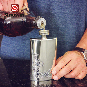 Laser khắc mini xách tay thép không gỉ hip flasks đặt cho quà tặng kinh doanh và những người yêu thích rượu vang - Product Image 4