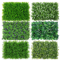 Mur végétal artificiel en plastique, herbe verte, mur de fleurs pour la décoration de porte, de magasin, pour la Saint-Valentin, utilisation intérieure/extérieure