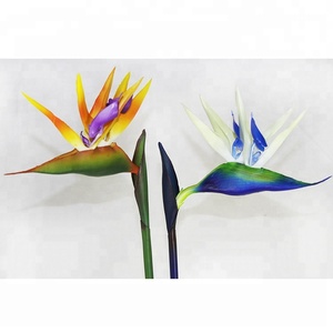Flores artificiales Bird of Paradise Tallo largo Flores artificiales de tacto real para la decoración de la sala de estar del hogar - Product Image 2