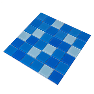 48*48mm venta directa de fábrica cuadrado cielo azul mosaico de vidrio para mosaicos de azulejos de piscina - Product Image 2