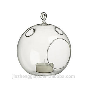 boule de verre globe suspendu photophore bougeoir pour pièce maîtresse de mariage - Product Image 1