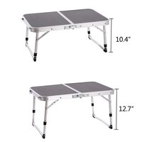 Petite table pliante en aluminium pour l'extérieur, légère et portable pour le camping, le barbecue, la table de pique-nique.
