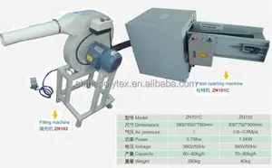 Máquina de enchimento de fibra com 80kg/hora