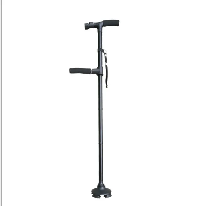 Versatility elderly magic cane extendable stand walking stick cane with led flashlight