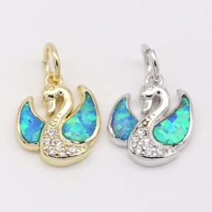 Nuevas señoras del diseño del cisne de <span class=keywords><strong>la</strong></span> joyería colgante con CZ piedra y OPAL - Product Image 1