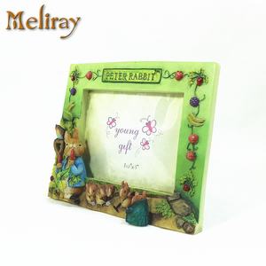 3.5 verde x 5 pollici resina poli <span class=keywords><strong>Peter</strong></span> coniglio cornice di frutta mista cornice per foto per bambini decorazione e decorazione per la casa - Product Image 3