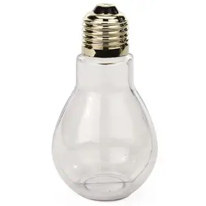 4oz plastic creative light bulb bottle for candy/weddings/crafts/water or juice