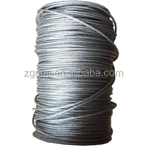 High Strength Carbon Steel 6x7+FC 6x19+FC 6x12+7FC Galvanized Ungalvanized Bright Surface Steel Wire Rope Cordage Rigging