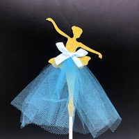 Rosa Glitter Gold Silber Bogen Ballerina Tutu Cartoon Cupcake Topper Für Kinder Prinzessin Party Kuchen Dekoration
