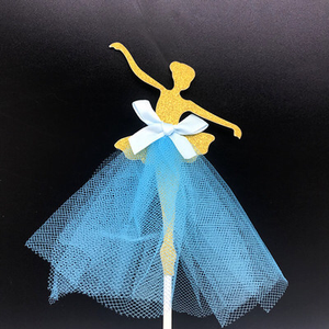Tutú <span class=keywords><strong>de</strong></span> bailarina con lazo dorado y plateado con purpurina rosa para decoración <span class=keywords><strong>de</strong></span> magdalenas <span class=keywords><strong>de</strong></span> dibujos animados, para fiesta <span class=keywords><strong>de</strong></span> princesa - Product Image 3