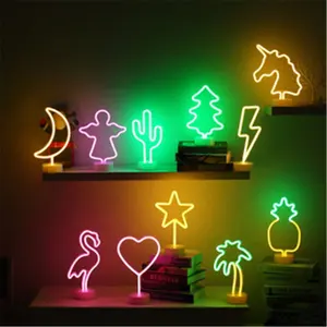Lampu Neon LED Malaikat Plastik Dekoratif Yang Dioperasikan dengan Baterai