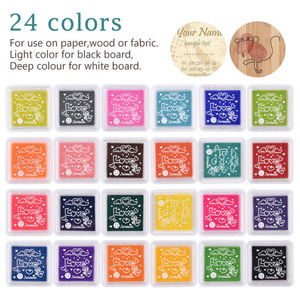 24 couleurs BRICOLAGE Lavable Enfants <span class=keywords><strong>Mousse</strong></span> <span class=keywords><strong>Tampon</strong></span> <span class=keywords><strong>Encreur</strong></span> De <span class=keywords><strong>Tampon</strong></span> <span class=keywords><strong>Encreur</strong></span> D'empreintes Digitales encre Pigmentée Pad - Product Image 3