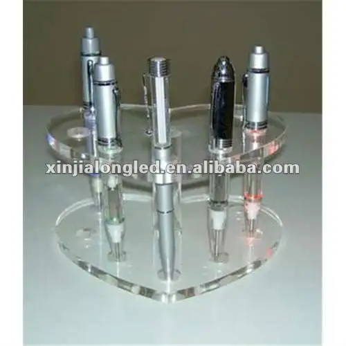 Heart-shaped Clear Acrylic Pen Display Stand Acrylic Pencil Holder