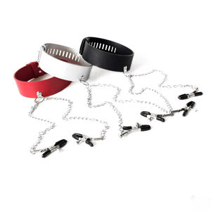 Black Emperor SM Fun Leder obligato rische Bindung Kragen Brust Clip, Bindung, Spielzeug für Erwachsene, männliche Sex Produkte - Product Image 1