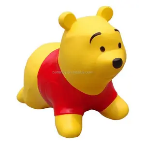 pvc kids zoo toy ride on inflatable jumping bear animals