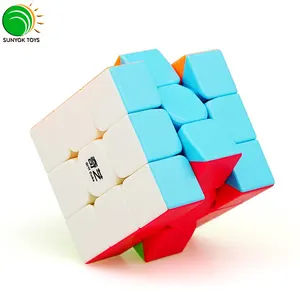 Wholesale QiYi Warrior 3x3 Magic Speed Cube Stickerless Puzzle Toys For Kids Educational Toys