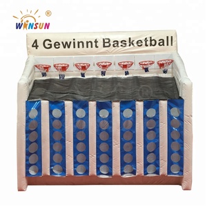 Juego de Baloncesto Inflable Comercial de PVC WINSUN, Juego de Tiro de Baloncesto Inflable Conecta 4 - Product Image 5