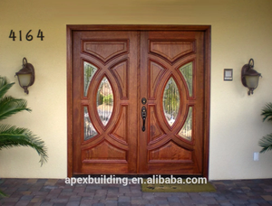 باب أمامي خشبي مع زجاج للشقق - Product Image 6