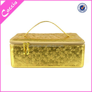 Design de mode Brevet barbie cas cosmétique or PU maquillage cas cas cosmétique de luxe - Product Image 2