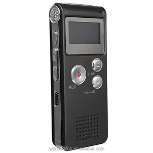 Gravador de voz recarregável, dictaphone, mini tocador de mp3, digital, áudio de som