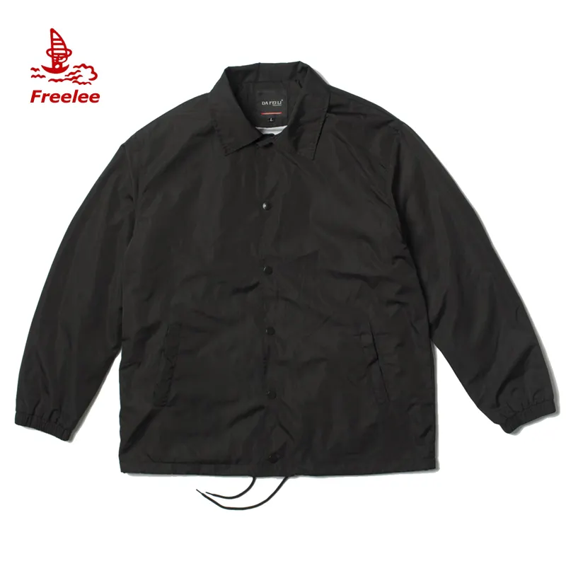 Оптовая продажа, хорошая водонепроницаемая куртка без рисунка, однотонная Черная куртка