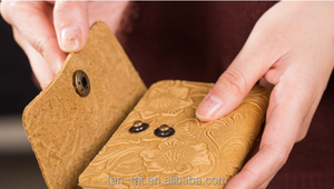 Caballo Loco cuero retro doble Paquete de tarjeta de cuero tallada cartera - Product Image 5