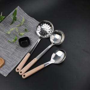 <span class=keywords><strong>Juego</strong></span> <span class=keywords><strong>de</strong></span> Utensilios <span class=keywords><strong>de</strong></span> Cocina con Mango <span class=keywords><strong>de</strong></span> Madera, Cucharón <span class=keywords><strong>de</strong></span> <span class=keywords><strong>Acero</strong></span> <span class=keywords><strong>Inoxidable</strong></span> - Product Image 3