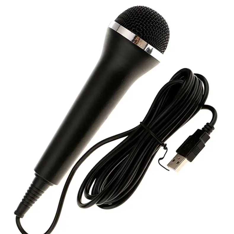 Novo com fio Produtos Karaoke Microfone Para Wii Console Ps3
