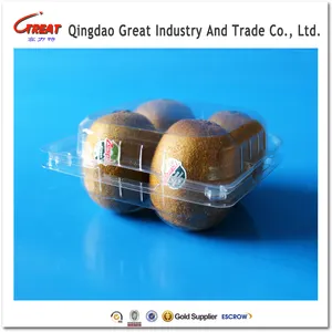 宠物材料塑料4pcs猕猴桃果壳新鲜水果出口包装盒