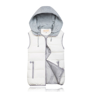Luckysmarters-<span class=keywords><strong>gilet</strong></span> d'hiver en coton <span class=keywords><strong>avec</strong></span> <span class=keywords><strong>capuche</strong></span> pour <span class=keywords><strong>femme</strong></span>, veste chaude et amovible, vêtement d'extérieur, grande taille E005 - Product Image 4