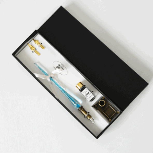 Креативные стеклянные ручки ручной работы, разные цвета, шаблон, прозрачная ручка, подарочный набор, ручка для знака, оптовая продажа