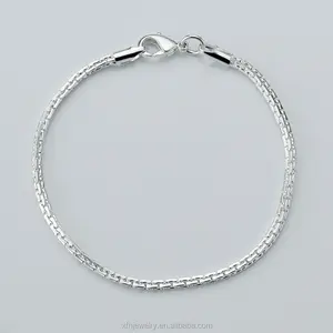Simple is beautiful 925 sterling silver bracelet, thin chain silver bracelet
