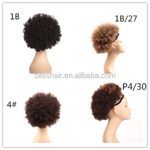 10 pollici Afro Soffio Coulisse Coda di Cavallo Sintetica Ricci Crespi Capelli Updo Chignon Pezzo di Panino Dei Capelli - Product Image 6