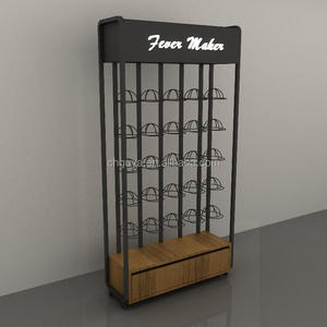 <span class=keywords><strong>GUYA</strong></span> Custom Shop Soporte de Sombreros Clásico de Madera y Metal con Recubrimiento en Polvo, Color Personalizable para Estante Escalonado para Exhibición de Sombreros - Product Image 6