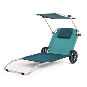 في الهواء الطلق طوي الشمس المتسكع سرير الشاطئ مع عجلات - Product Image 6