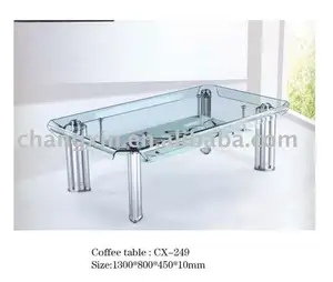 コーヒーテーブルアンティークモダンデザイン曲げガラス