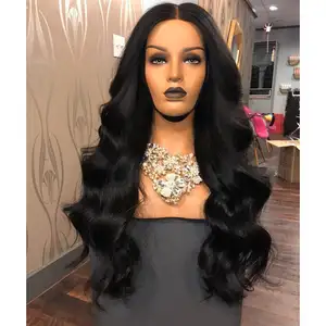 คุณภาพสูงเพศผู้หญิง <span class=keywords><strong>Hair</strong></span> 24 นิ้ว Body Wave 150 - 180% ความหนาแน่นยาวเต็มรูปแบบวิกผมลูกไม้ - Product Image 1
