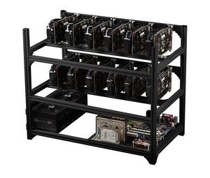 Apilable 12 GPU <span class=keywords><strong>Crypto</strong></span> moneda aluminio Aire Libre marco minería minero Rig Case - Product Image 1