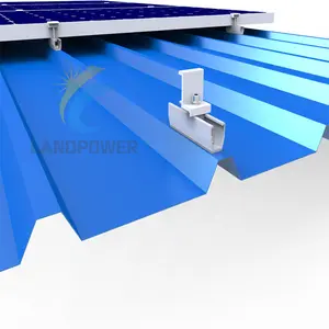 Techo de montaje en panel Solar, riel en U de aluminio, barandilla para sistema de montaje solar