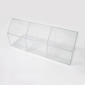 Boîte à bonbons et cookies en acrylique, récipient transparent, <span class=keywords><strong>pour</strong></span> le stockage des aliments, avec fente <span class=keywords><strong>pour</strong></span> étiquette de prix, ml - Product Image 4