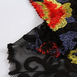 HA-15445B高品質ファンシーメッシュフローラルネット刺繍チュールレース新生地 - Product Image 4