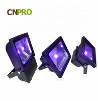 Fabricante de 10W 20W 30W 50W 100W 150W 200W 500w uv de luz negra lámpara de la etapa de IP65 UV púrpura 365nm 395nm Luz de inundación