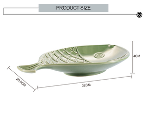 Forma de <span class=keywords><strong>pescado</strong></span> vajilla de cerámica placa para la cena - Product Image 4