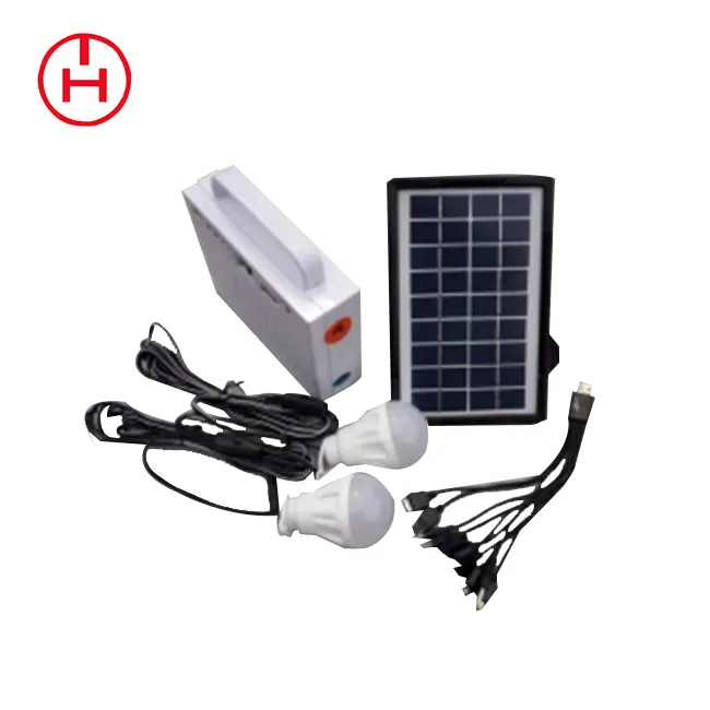 Tragbare solar betriebene led-leuchten mit solar ladegerät mit für telefon oder im freien