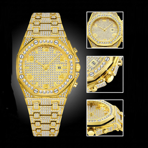 Blu OEM order unico <span class=keywords><strong>oro</strong></span> bianco color <span class=keywords><strong>oro</strong></span> arrapato full diamond <span class=keywords><strong>donna</strong></span> orologio da uomo - Product Image 6