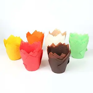 Đồng Bằng Tulip Giấy Cupcake Lót Muffin Baking Cup Cho Đám Cưới