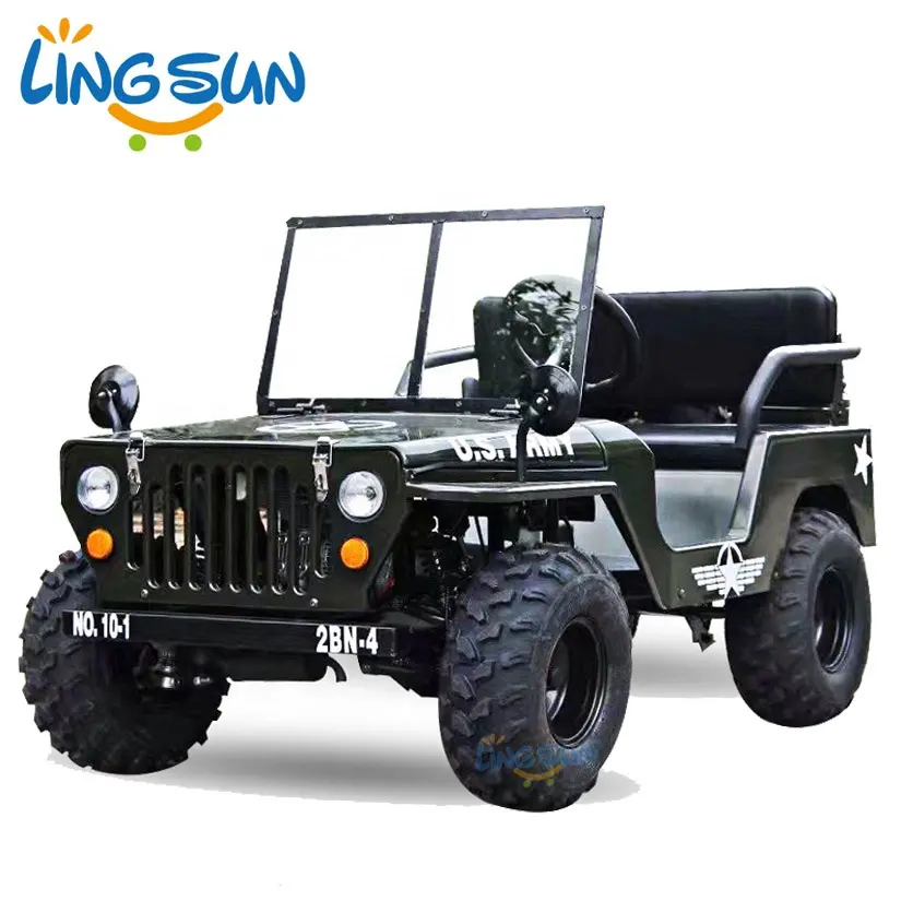 Disetujui CE Mesin Shineray 110/125/150cc Mini Anak Willys Jeep dengan 2 Kursi untuk Dewasa