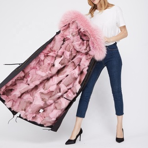 Las mujeres de piel de zorro forro mujeres abrigo de invierno cálido grueso largo chaqueta al aire libre Parka con capucha - Product Image 6