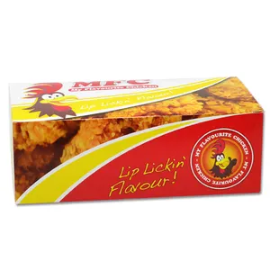 Пользовательский логотип на вынос 1 мм пищевой класс жареные куриные крылья на вынос бумажная коробка пищевая упаковка для еды