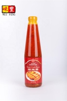 Pâte de piment rouge thaïlandais naturel, marque chinoise OEM, emballée en bouteille de verre ou en sachet, sauce chili douce et éclatante